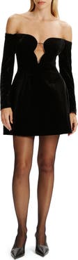 Bardot Luvia Off the Shoulder Long Sleeve Minidress