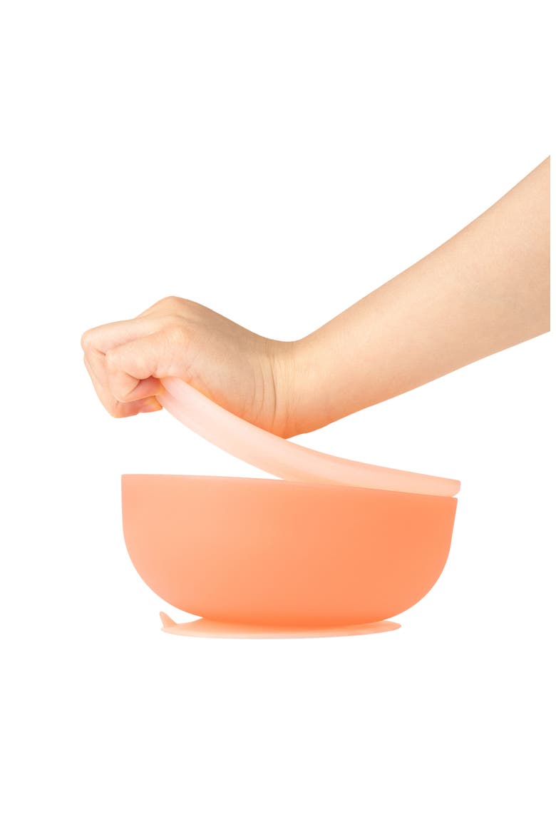 Stay-Put Bowls & Plates Set, Alternate, color, LEMON/ CORAL