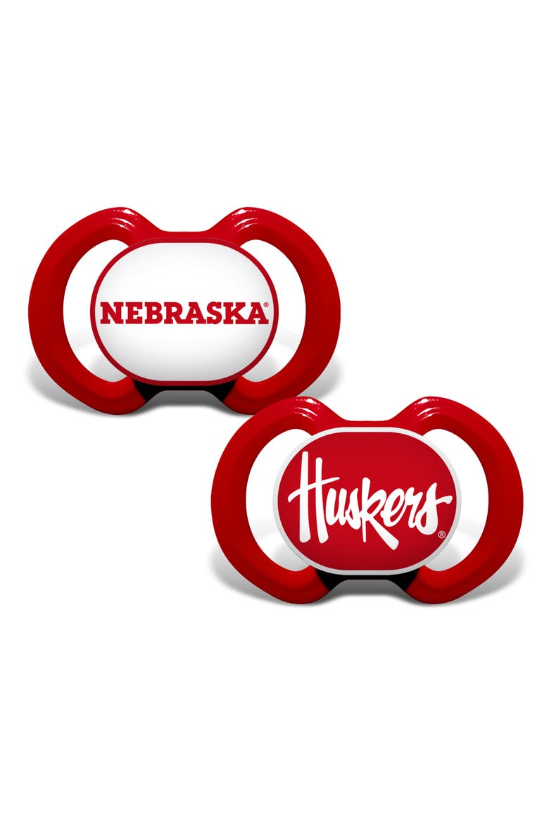 Nebraska Cornhuskers Pacifier 2-Pack, Main, color, Multicolor