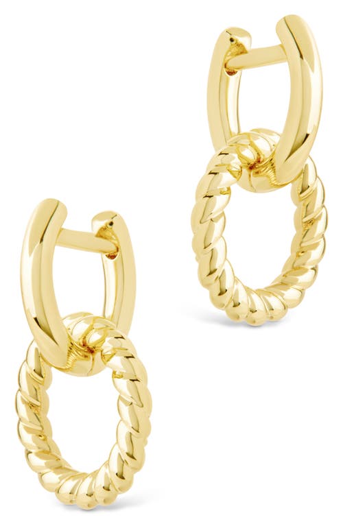 Sterling Forever Levissa Circle Drop Huggie Hoop Earrings