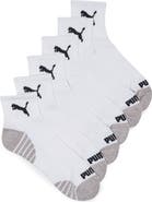 PUMA 6-Pack Terry Quarter Length Socks