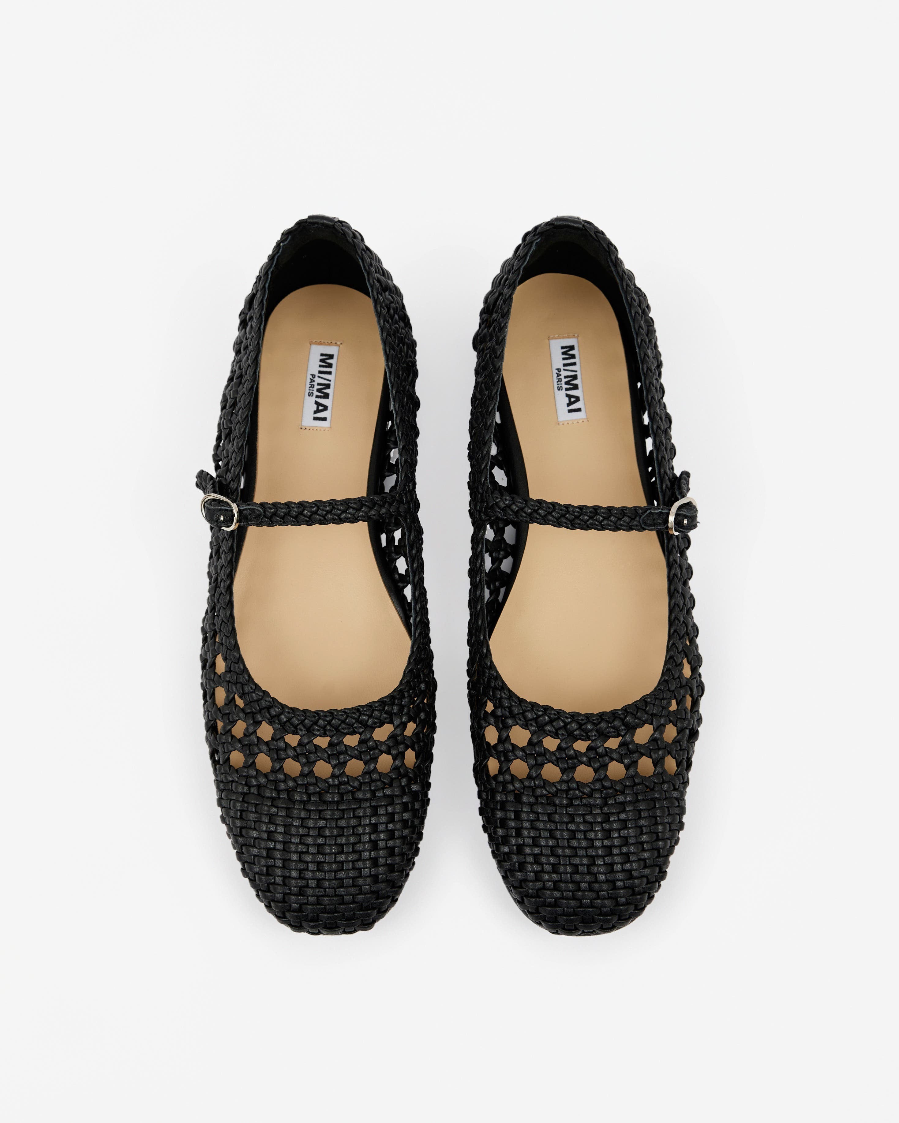 Ariana Woven Ballet Flats, Main, color, Black