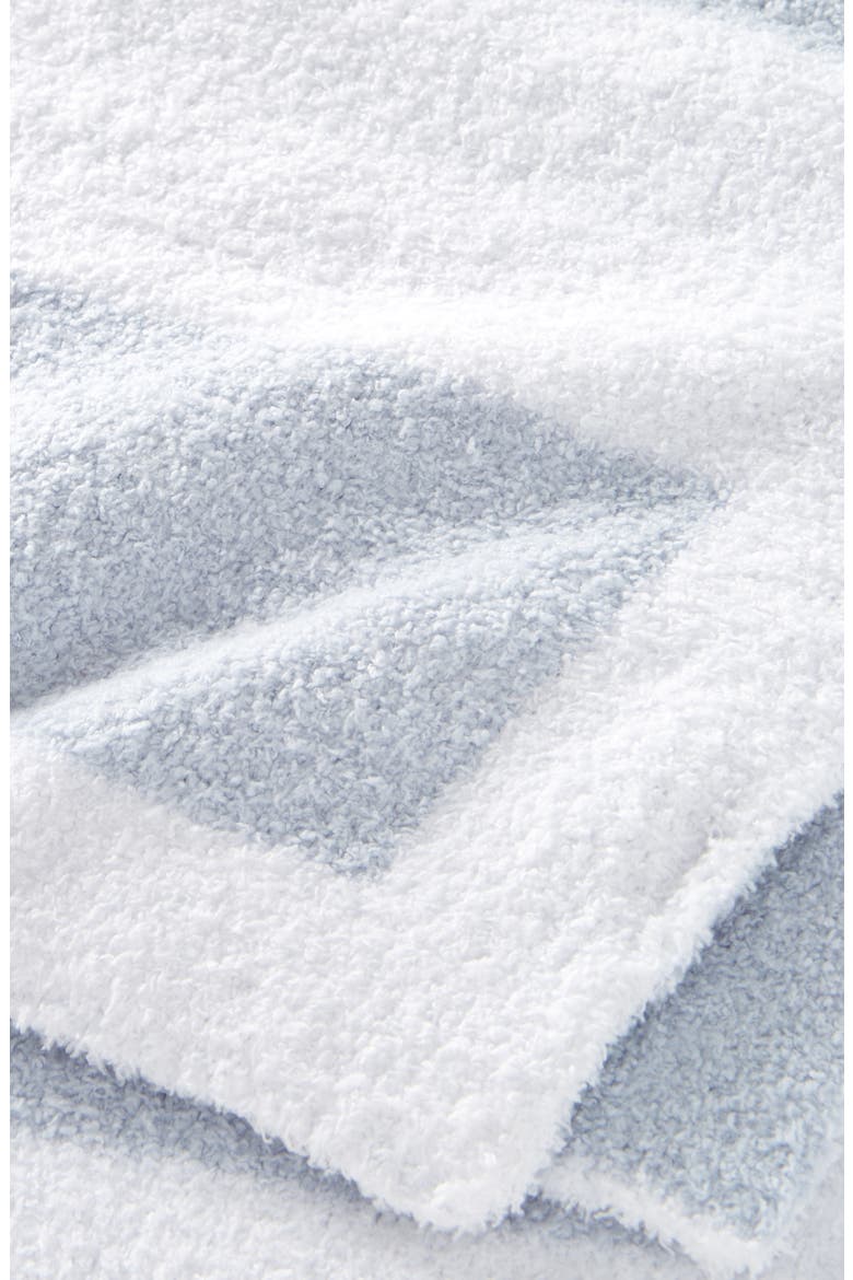 Print So Soft Chenille Blanket, Alternate, color, BLUE FEATHER CABANA STRIPE