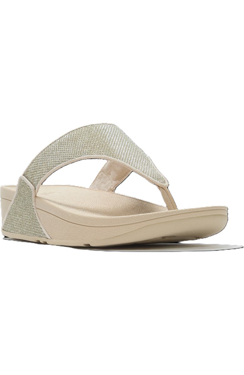 FitFlop Lulu Shimmerglitz Sandals, Main, color, Platino