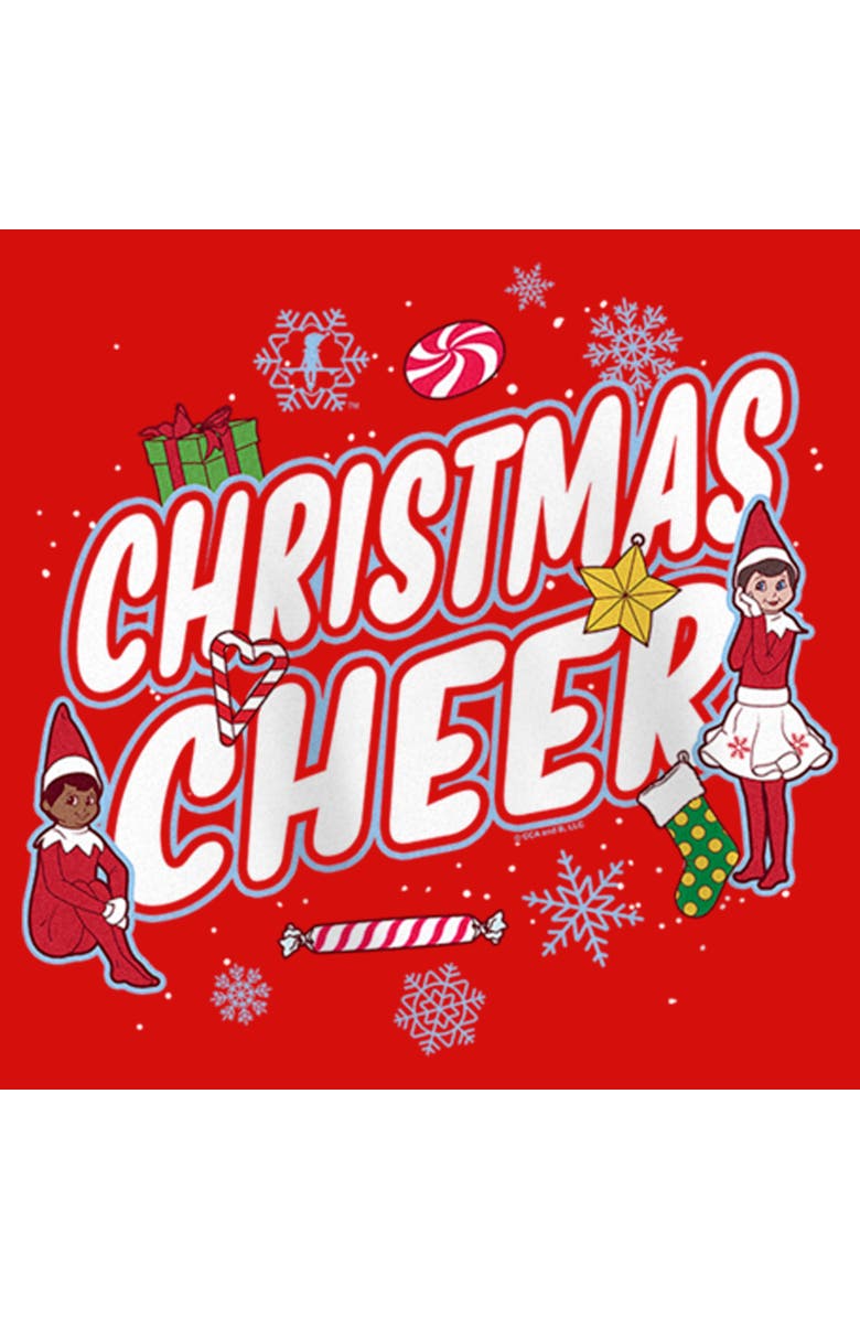THE ELF ON THE SHELF Girl's The Elf on the Shelf Christmas Cheer  Graphic T-Shirt, Alternate, color, Red