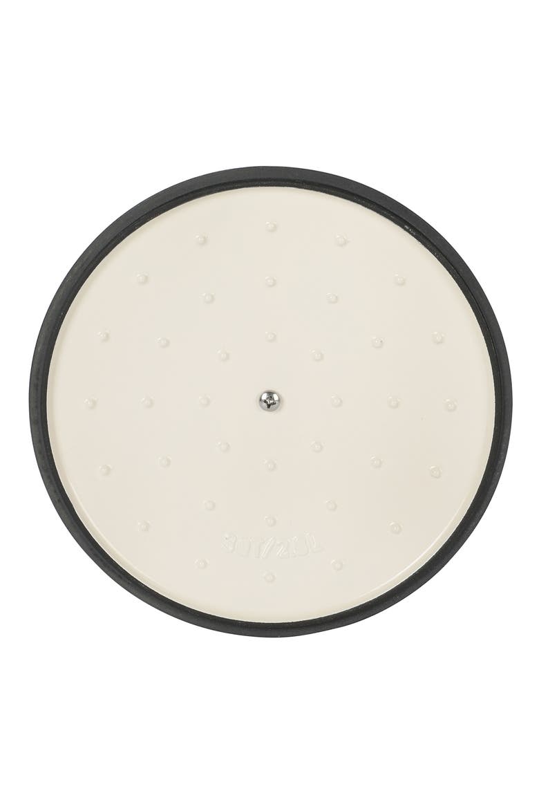 3 Quart Round Enameled Cast Iron Braiser Self-Basting, Alternate, color, Black