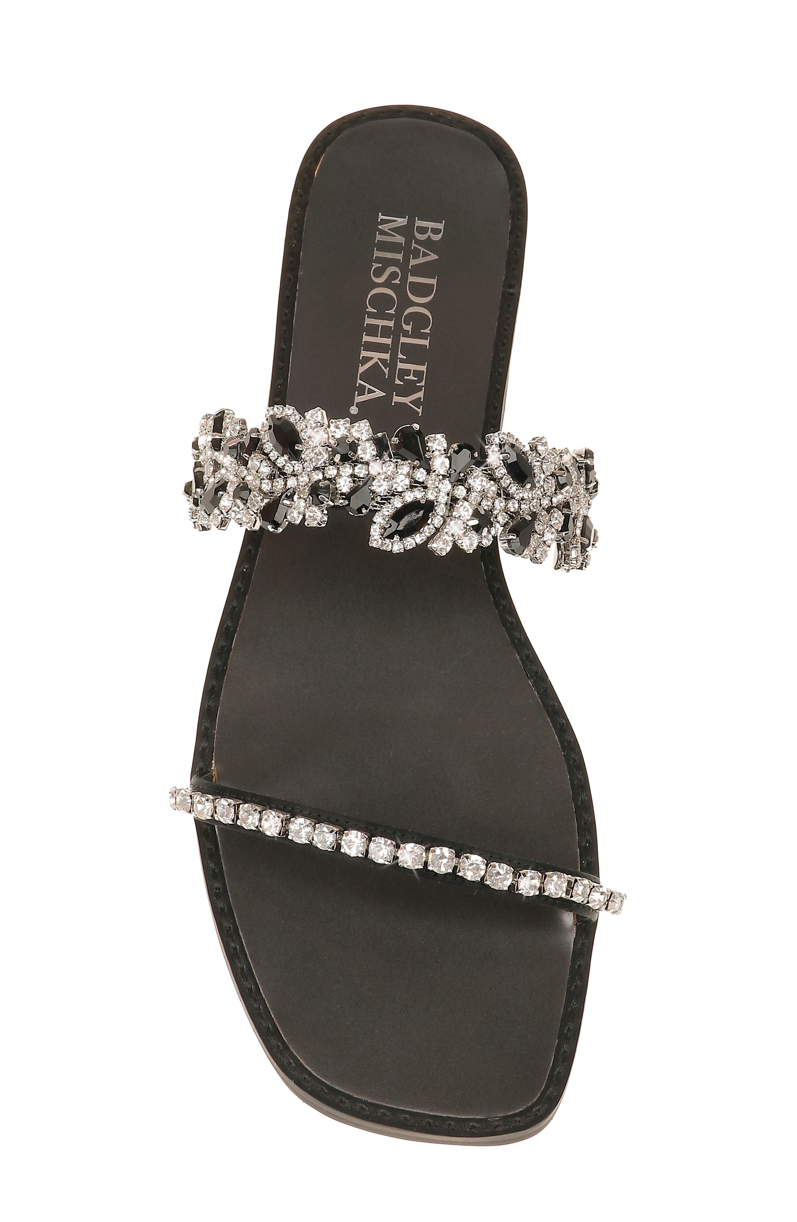 Badgley Mischka Collection Badgley Mischka Jenelle Embellished Slide Sandal, Alternate, color, 