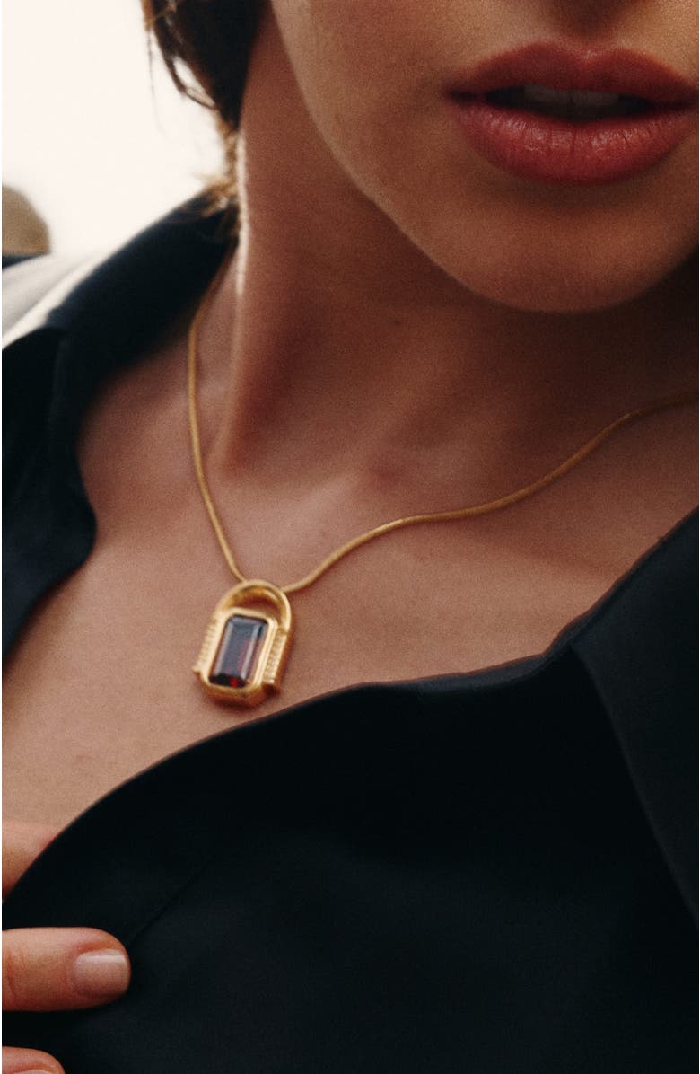 RC RETRO CHIC Olympieion Necklace, Alternate, color, Brown & Gold