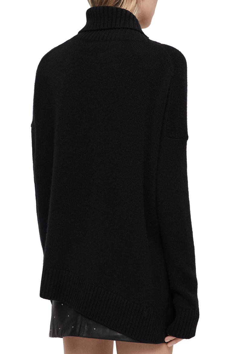 Witby Roll Neck Cashmere Sweater, Alternate, color, BLACK