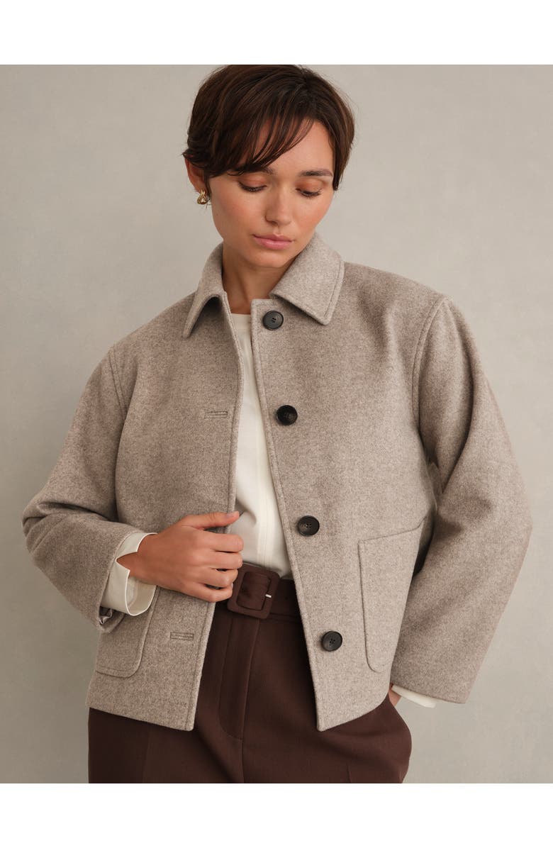 HOBBS LONDON Milly Jacket, Main, color, Stone Grey