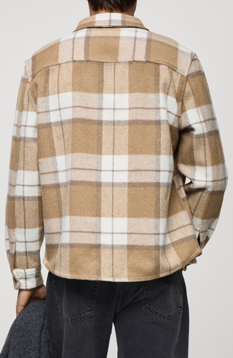 MANGO Check Flannel Overshirt, Alternate, color, 