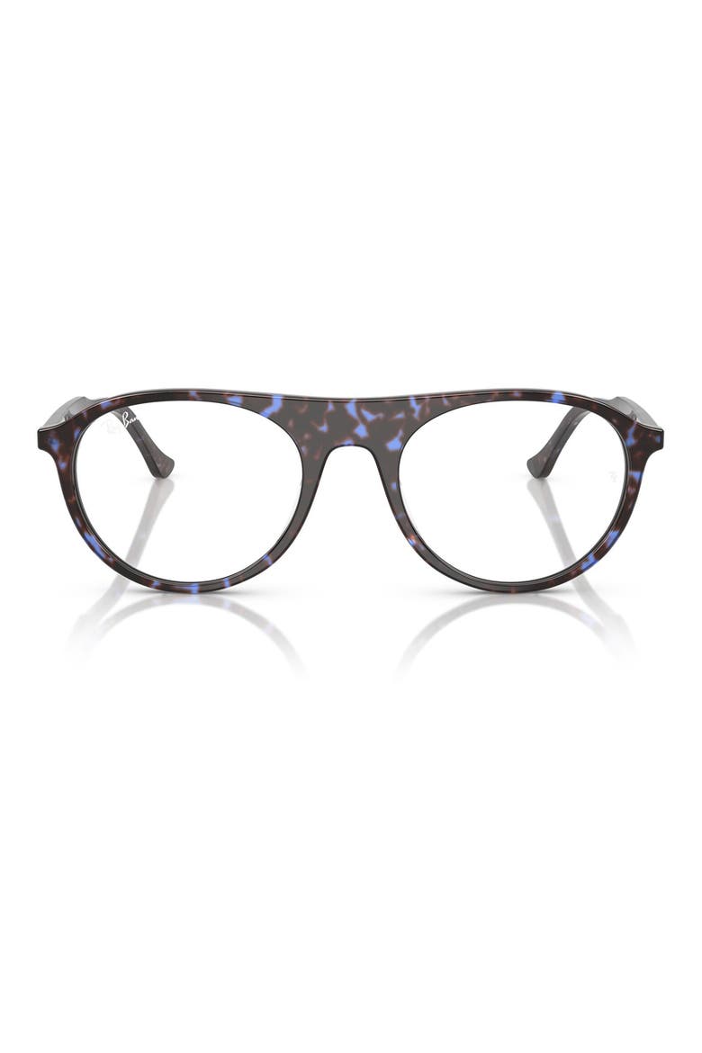 51mm Square Optical Glasses, Main, color, BLUE HAVANA