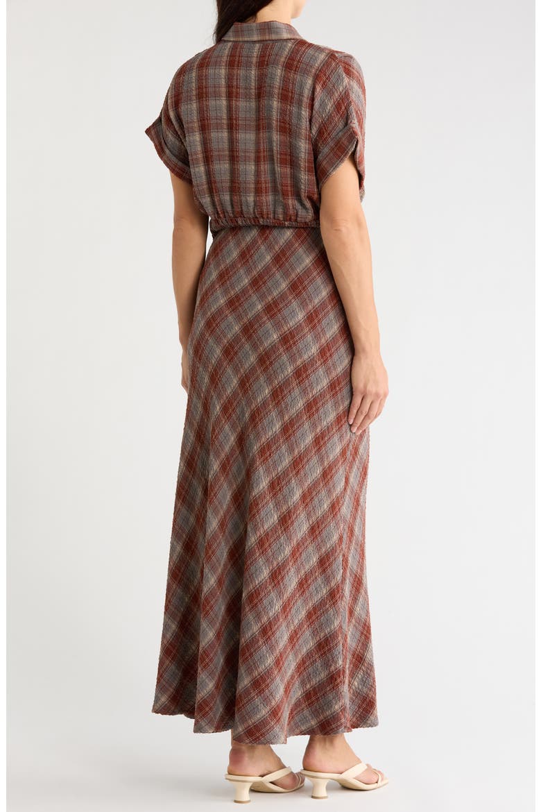 Plaid Maxi Skirt, Alternate, color, GREY/ ADOBE PLAID
