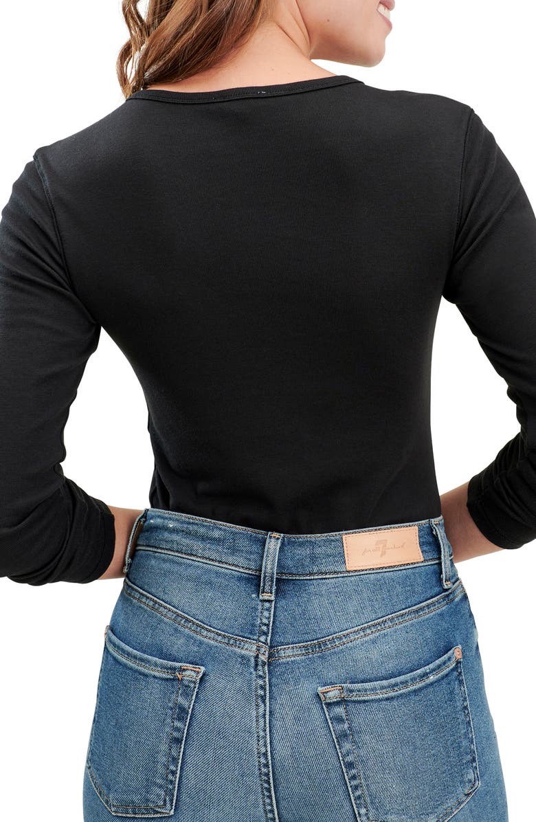 Splendid Classic Long Sleeve Crewneck T-Shirt, Alternate, color, Black