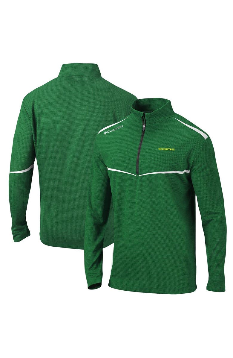 Columbia Men's Columbia Green Oregon Ducks Scorecard Quarter-Zip Jacket, Main, color,