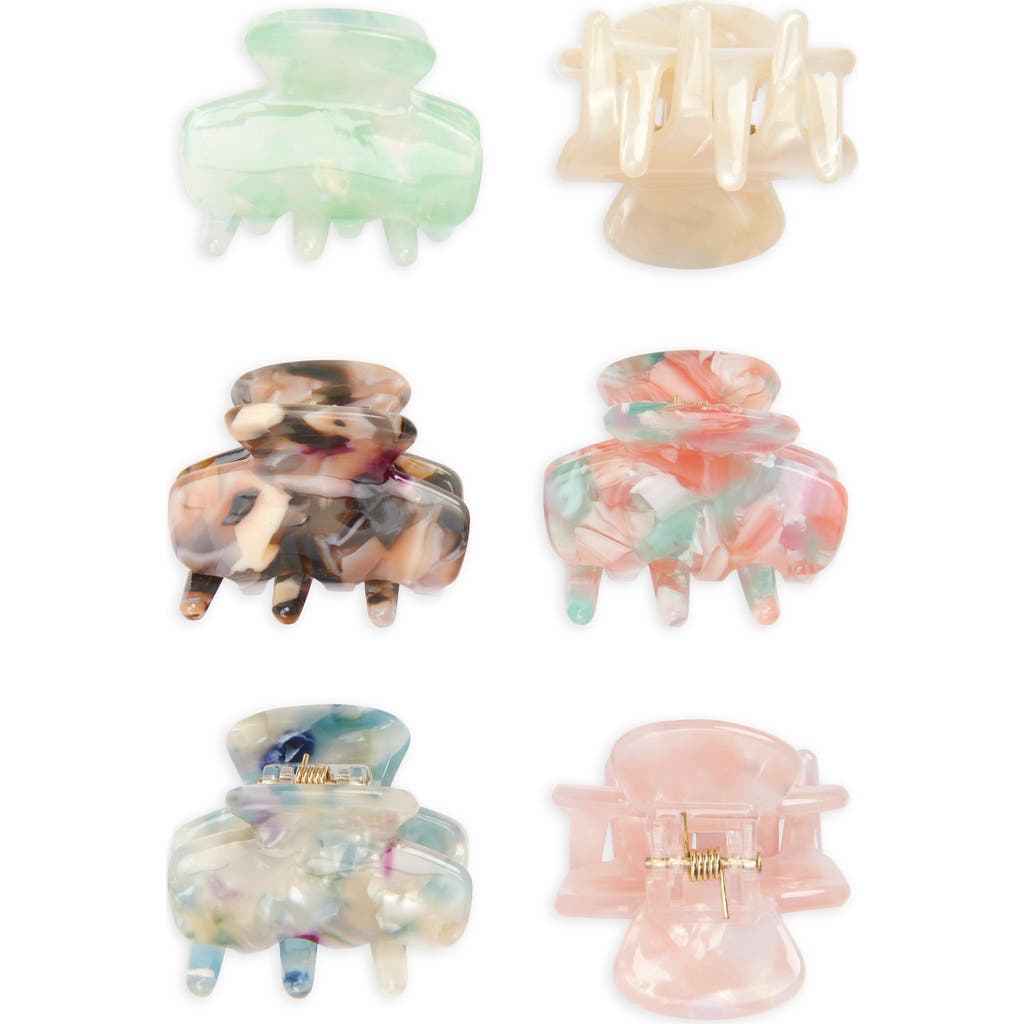 Tasha Assorted 6-pack Mini Jaw Hair Clips In Multi