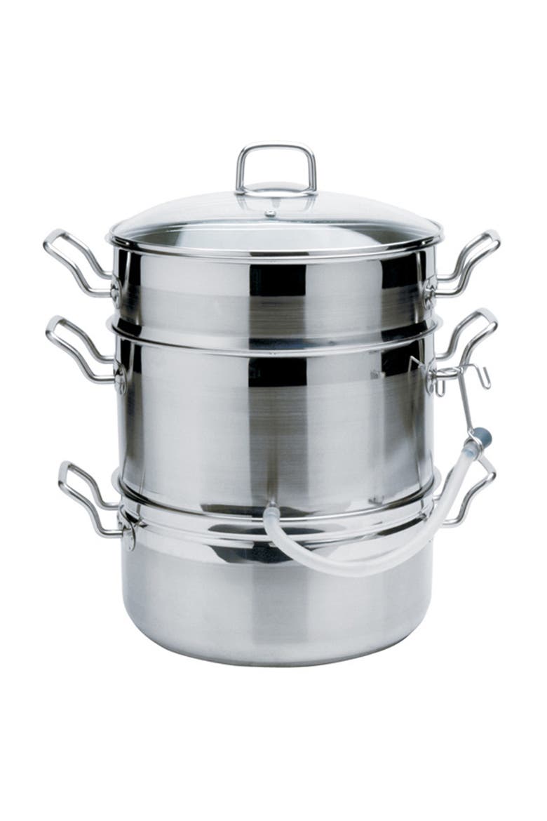Krona Multipurpose Stainless Steel Steamer and Juicer, Main, color, Silver