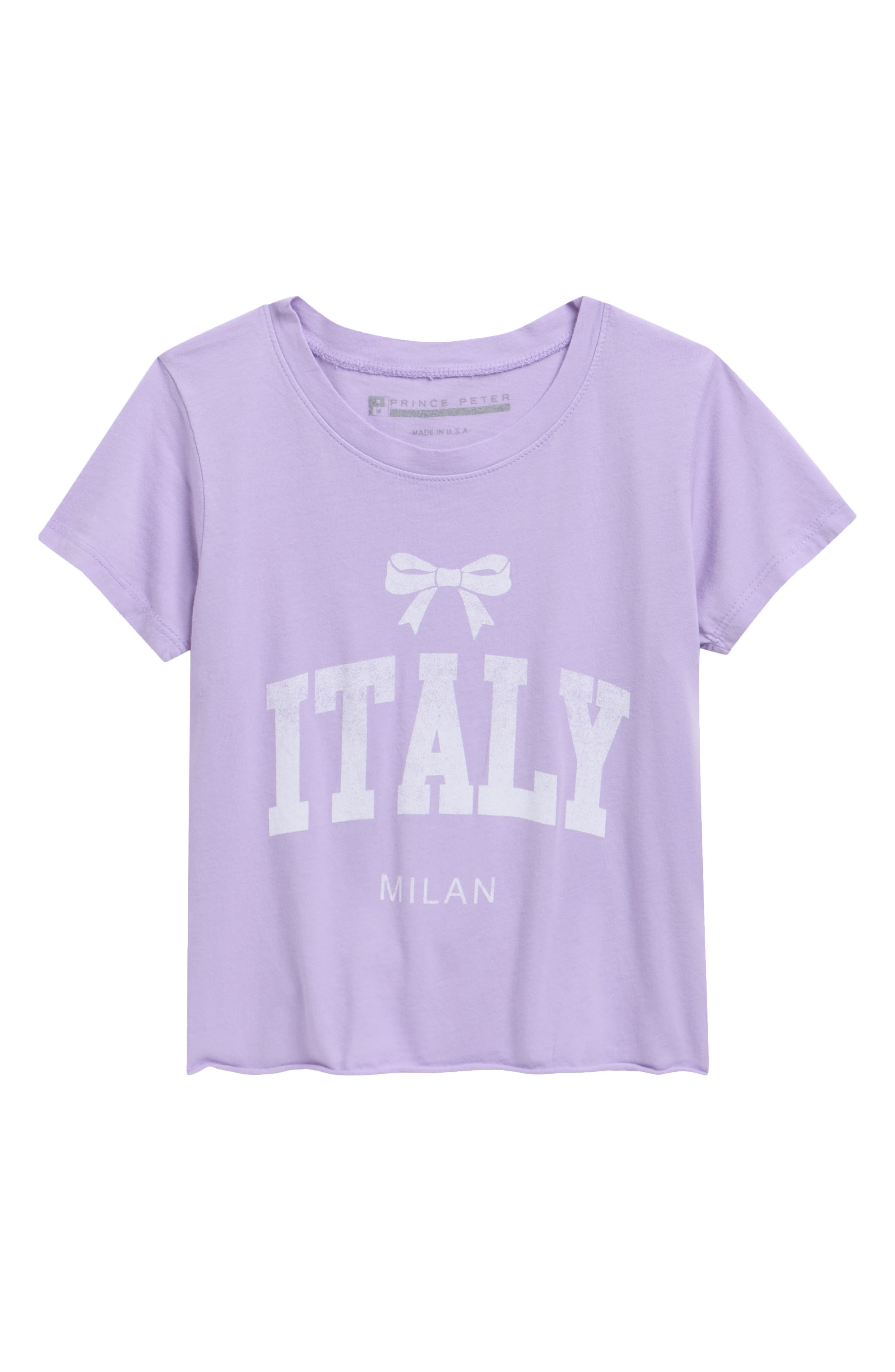 Prince Peter Kids' Italy Crop Graphic T-Shirt