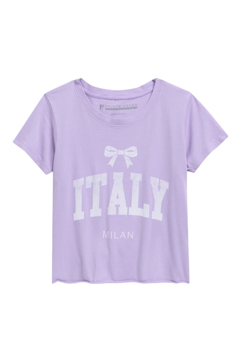 Kids' Italy Crop Graphic T-Shirt, Main, color, LILAC