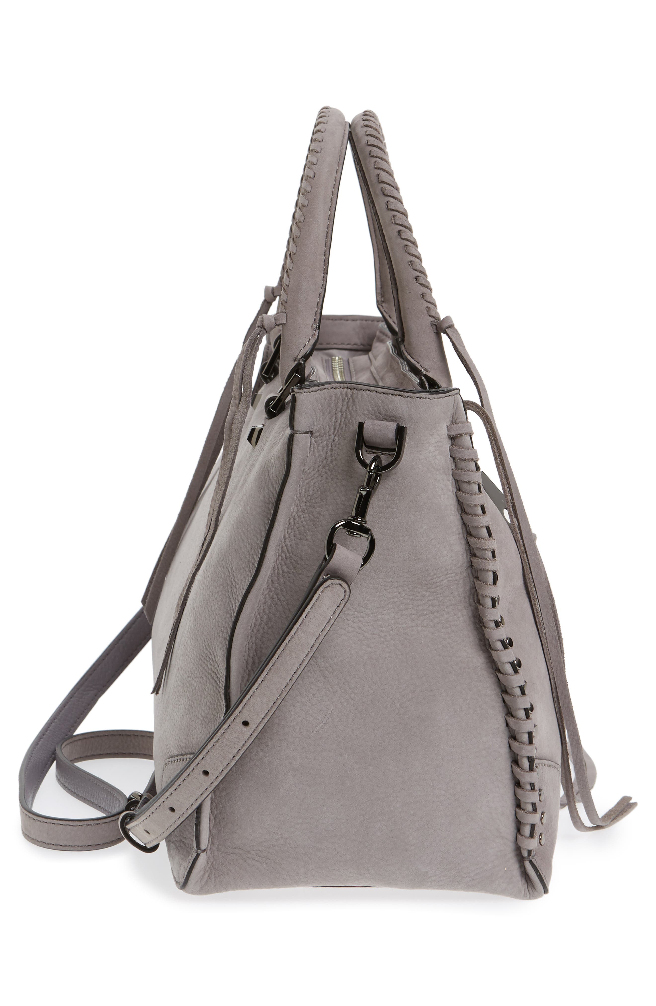 Rebecca Minkoff Regan Studded Leather Satchel, Alternate, color, 