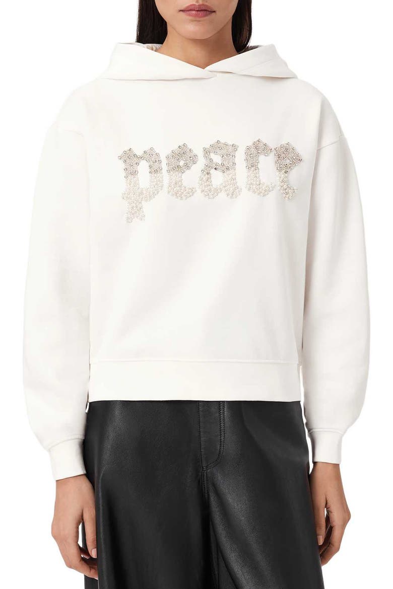 Peace Pippa Hoodie, Main, color, OPTIC WHITE
