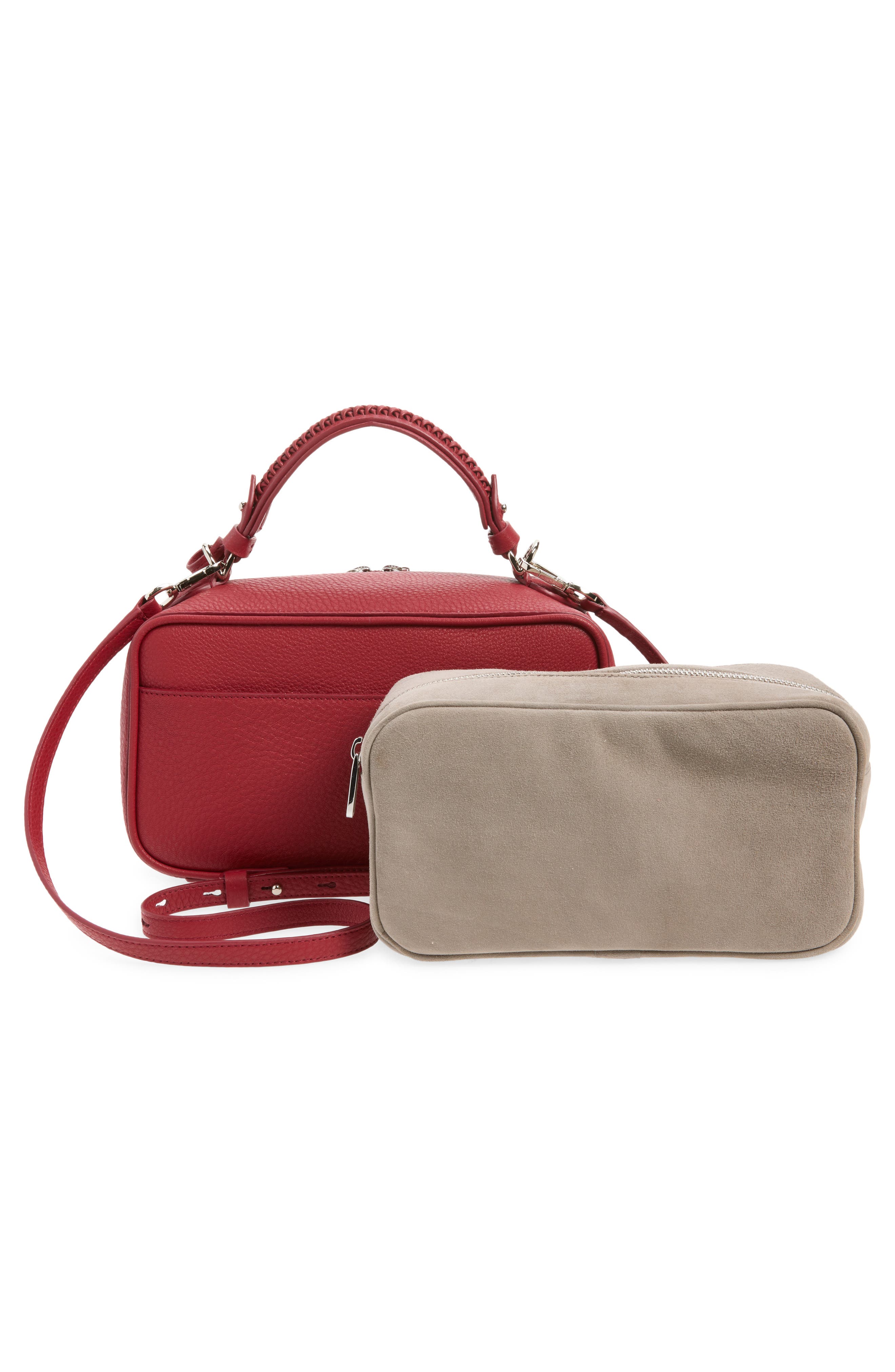 Tack Trunk Crossbody Bag, Alternate, color, DEEP CHERRY