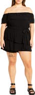 City Chic Kiki Off the Shoulder Playsuit Romper