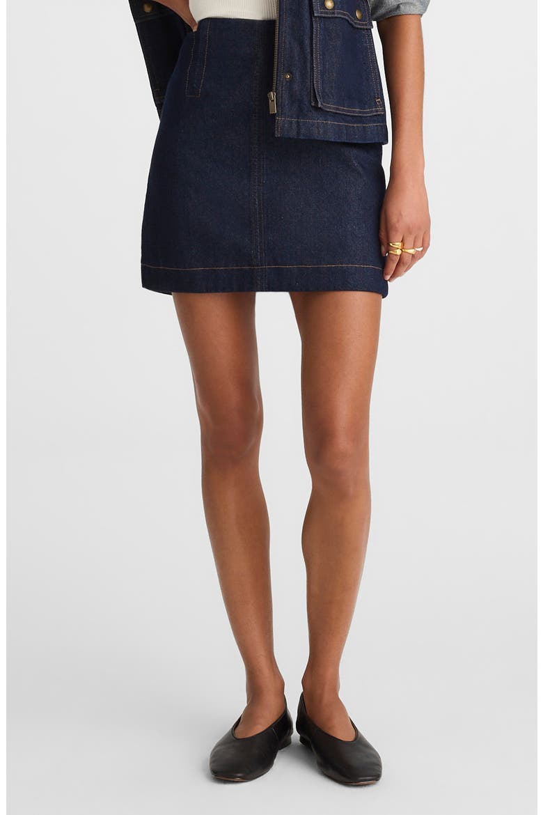 Clean Denim Miniskirt, Main, color, RINSE WASH