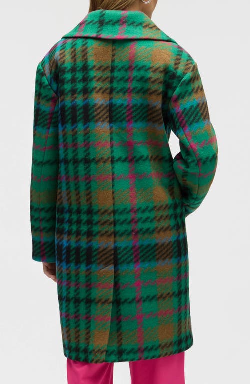 Nvlt Notch Lapel Felted Coat In Green