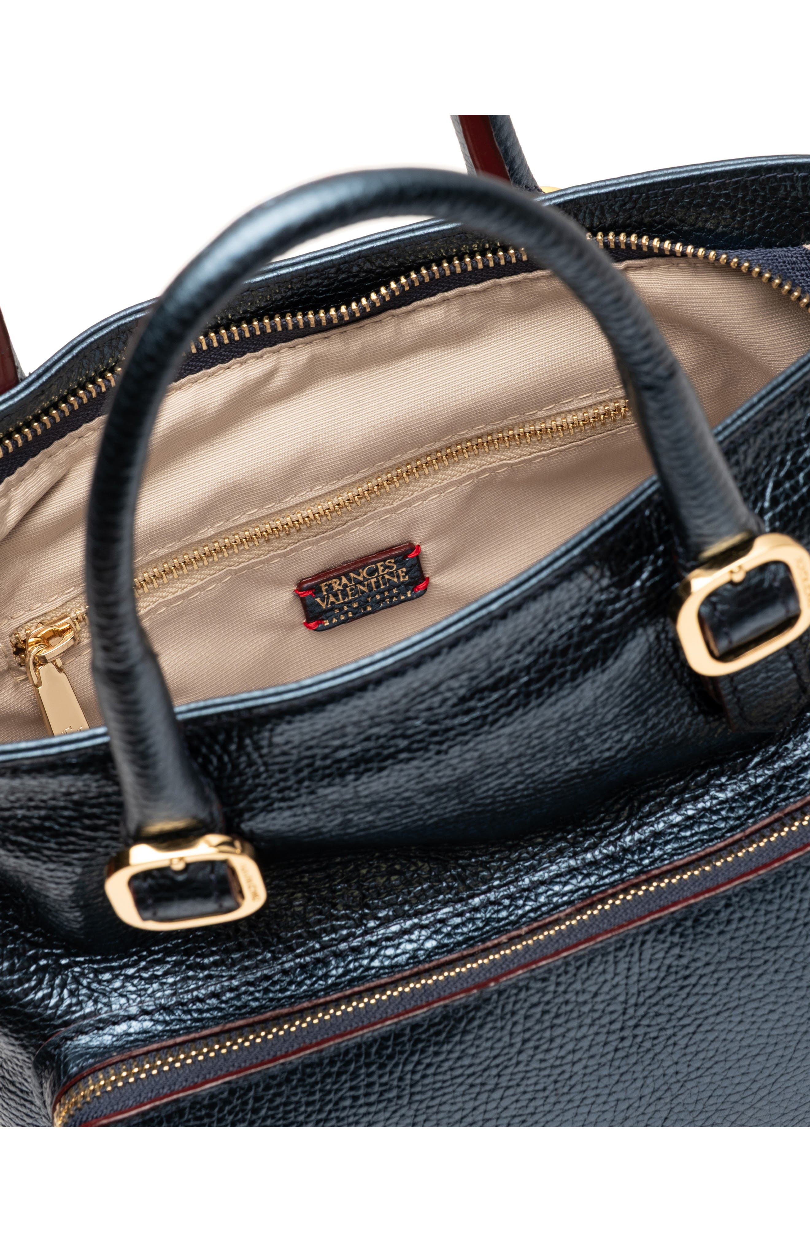 Carin Leather Convertible Tote, Alternate, color, NAVY
