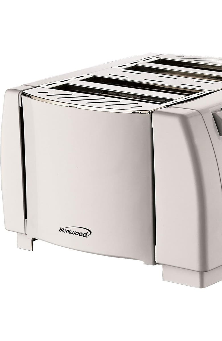 Brentwood 4-Slice Cool Touch Toaster, Alternate, color, White