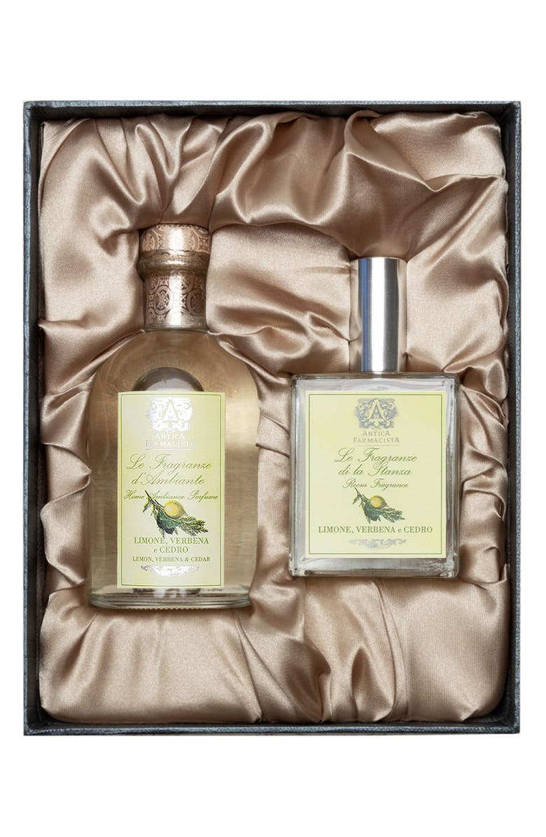 Antica Farmacista Lemon, Verbena & Cedar Reed Diffuser & Room Spray Gift Set, Main, color,