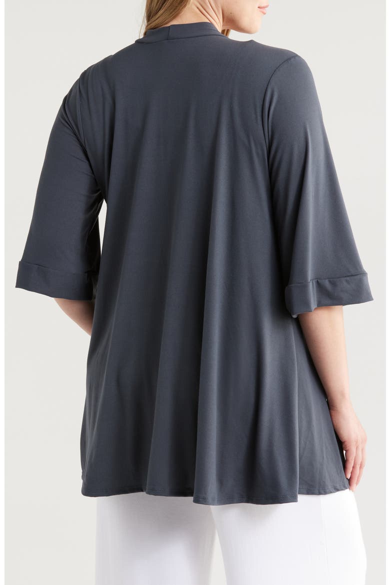 Open Front Cardigan, Alternate, color, CHARCOAL