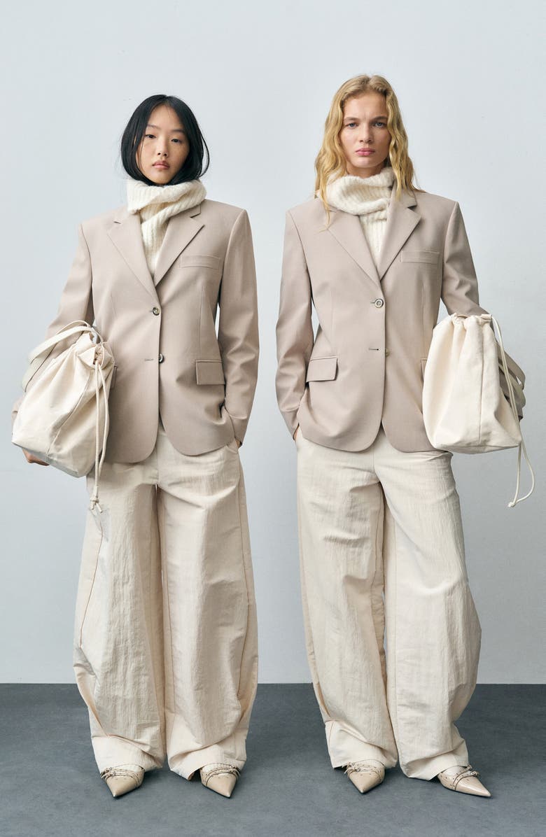 MANGO Structured Straight Fit Blazer, Alternate, color,