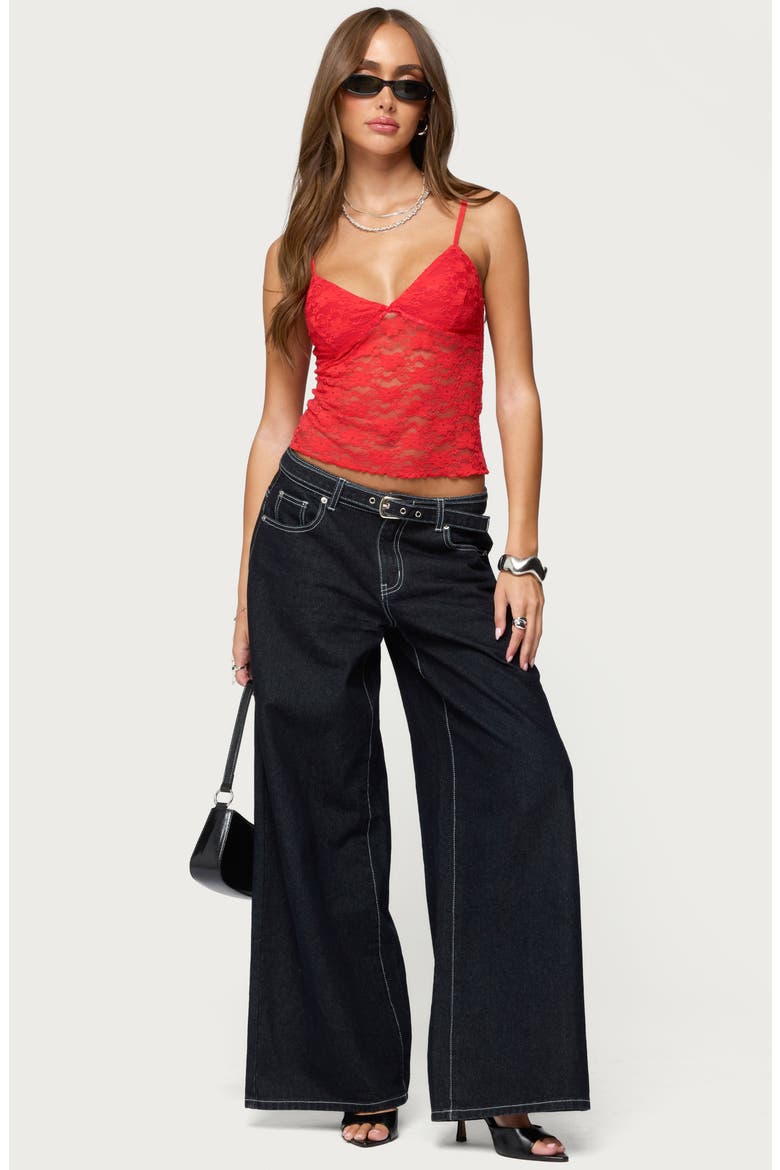 Eira Lace Camisole, Alternate, color, RED