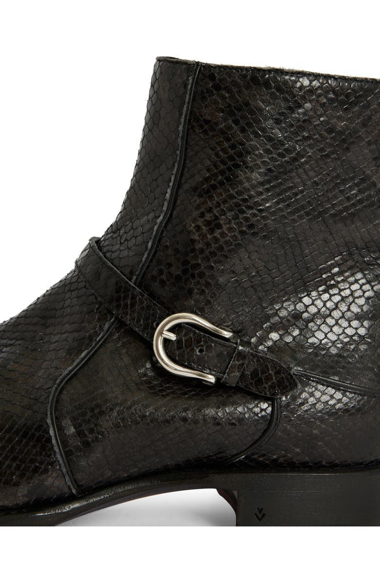 John Varvatos Regent Buckle Boot, Alternate, color, Iron Grey