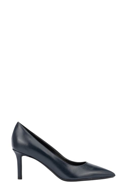 Aquatalia Melina Pointed Toe Pump In Navy Blue