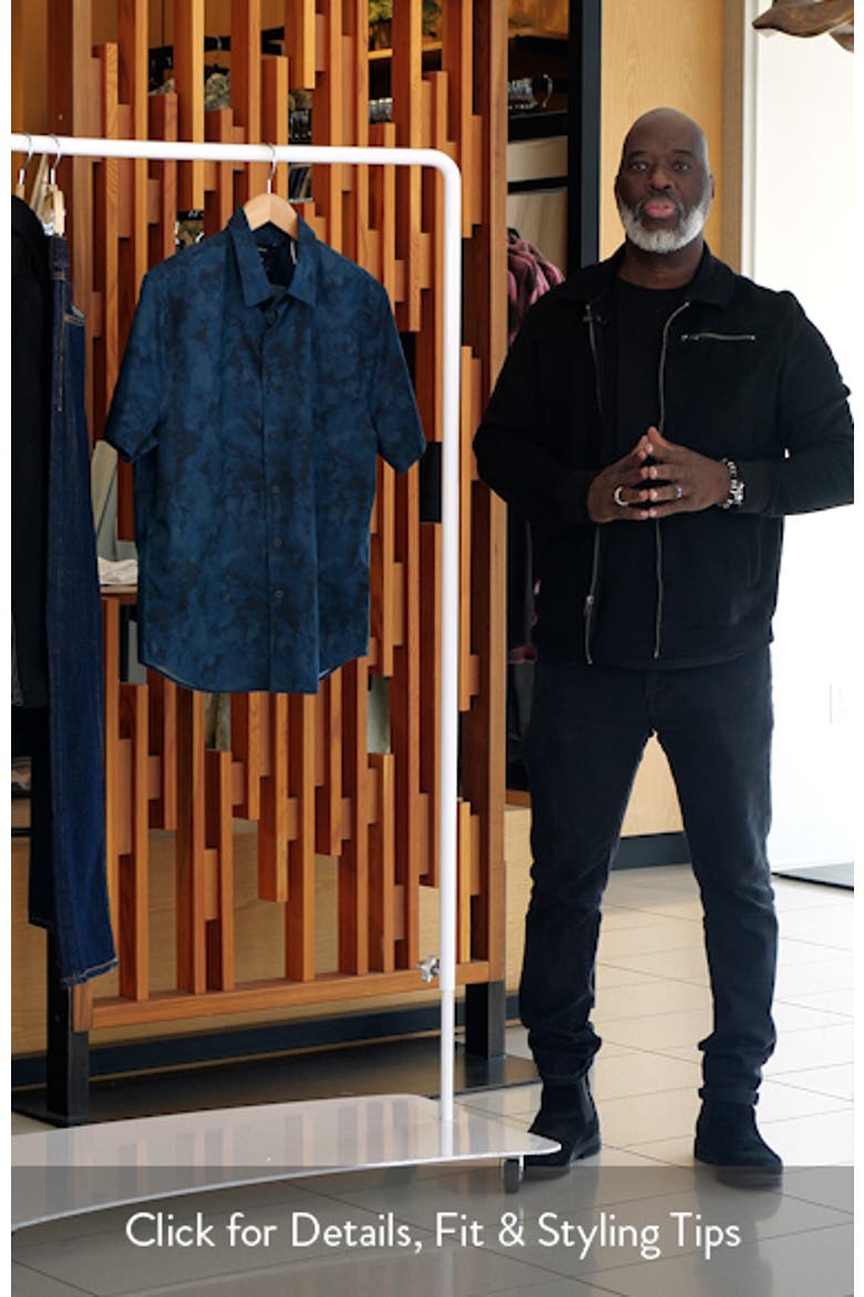 Dye Camo French Placket Short Sleeve Button-Up Shirt video