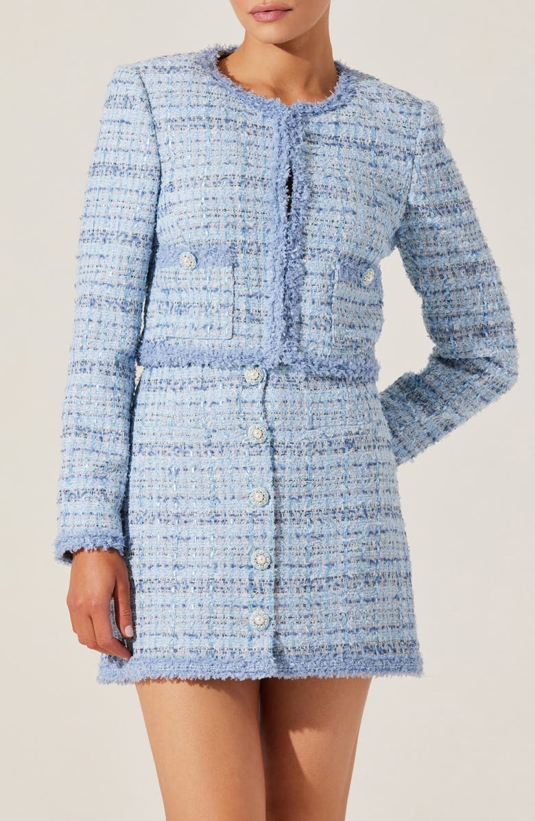 ASTR the Label Milena Tweed Jacket, Main, color, 