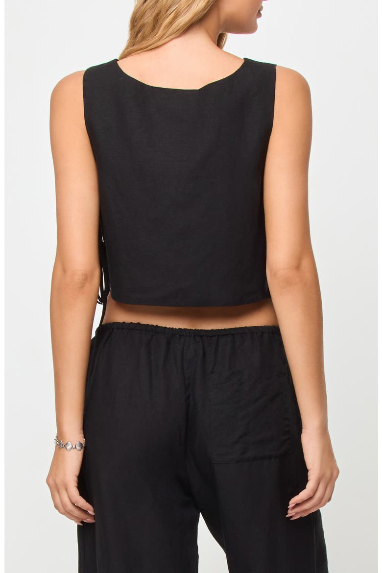 Rylee Side Tie Cover-Up Top, Alternate, color, BLACK
