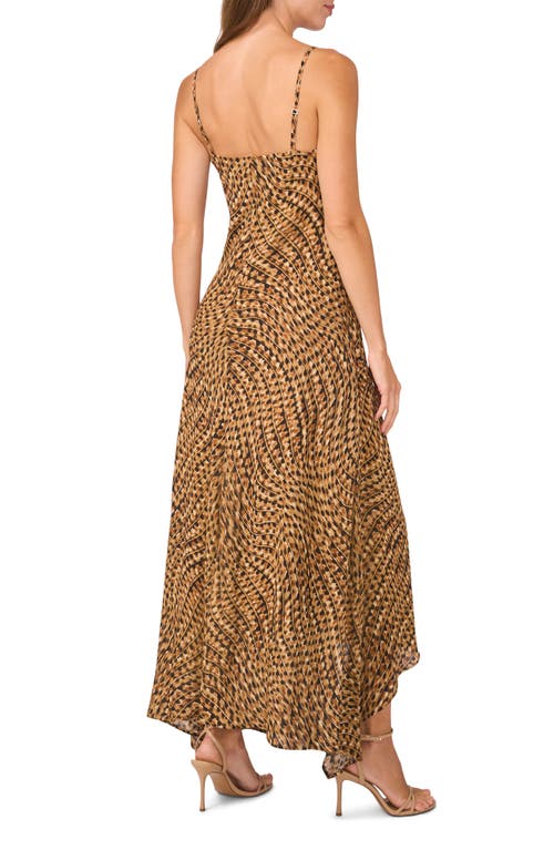 Parker The Sage Asymmetric Slipdress In Camel Cognac