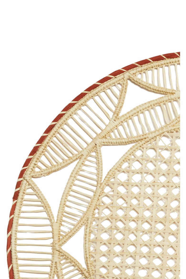 Raffia Placemats Set Of 2, Alternate, color, Sol Mattone