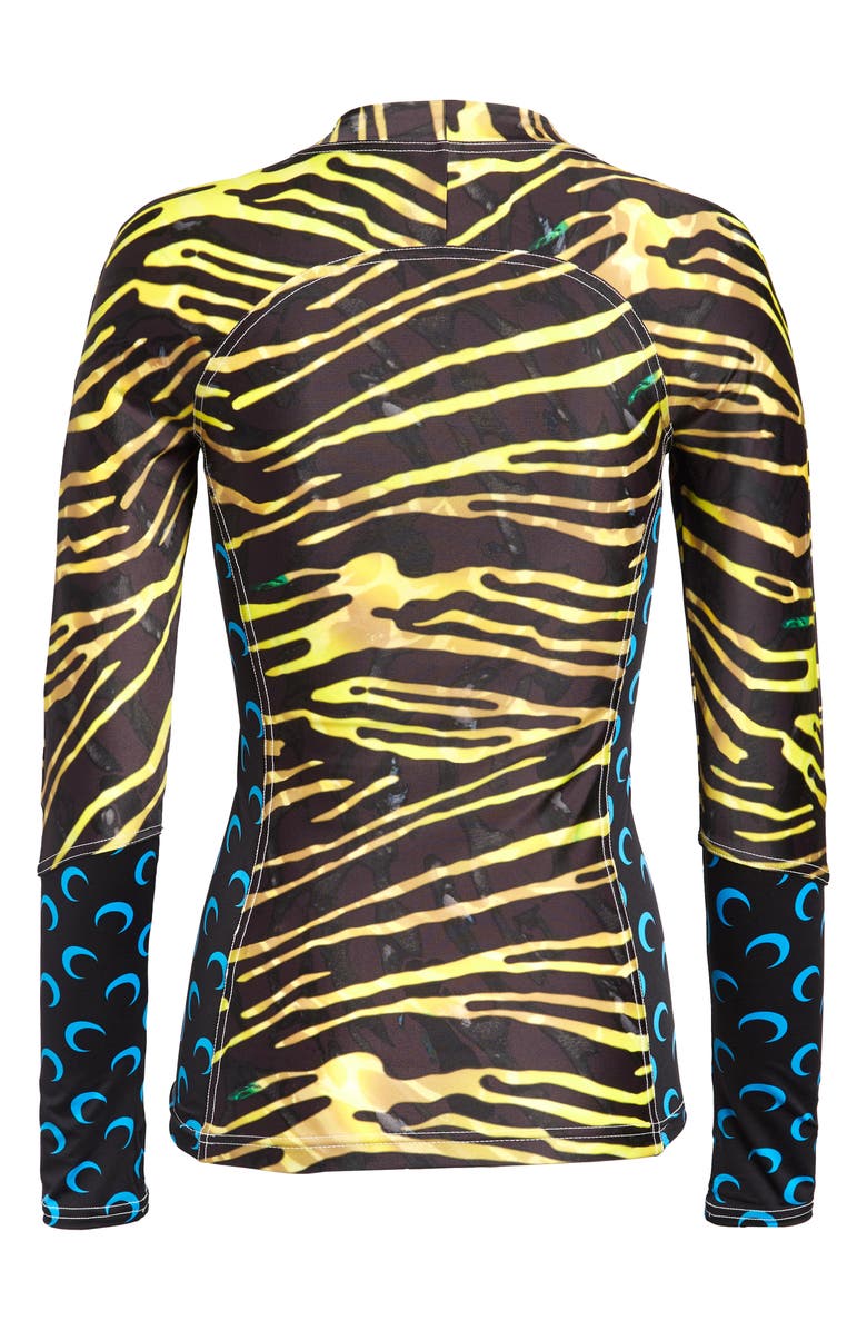 Marine Serre Multi Cut Amphibian & Moon Print Top, Alternate, color,