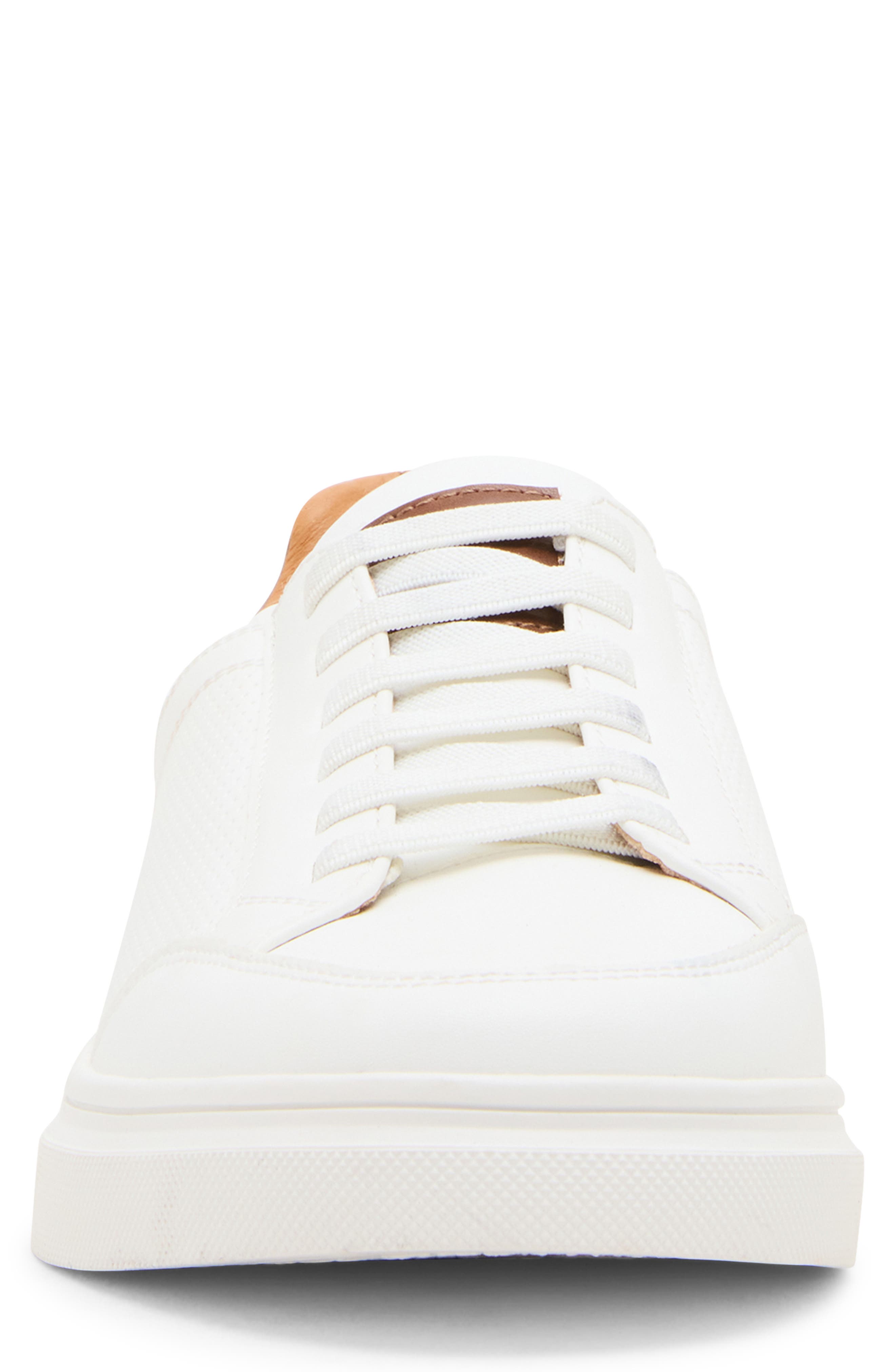Mhazzard Faux Leather Sneaker, Alternate, color, WHITE/ BLACK