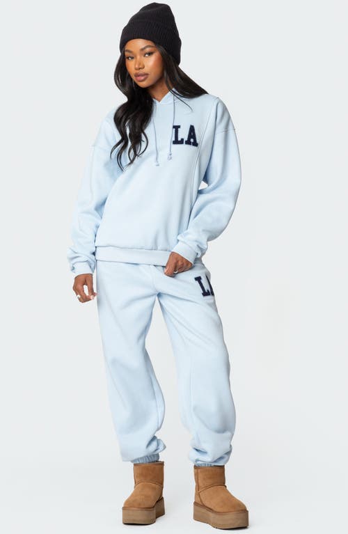 Edikted La Love Oversize Hoodie In Light-blue