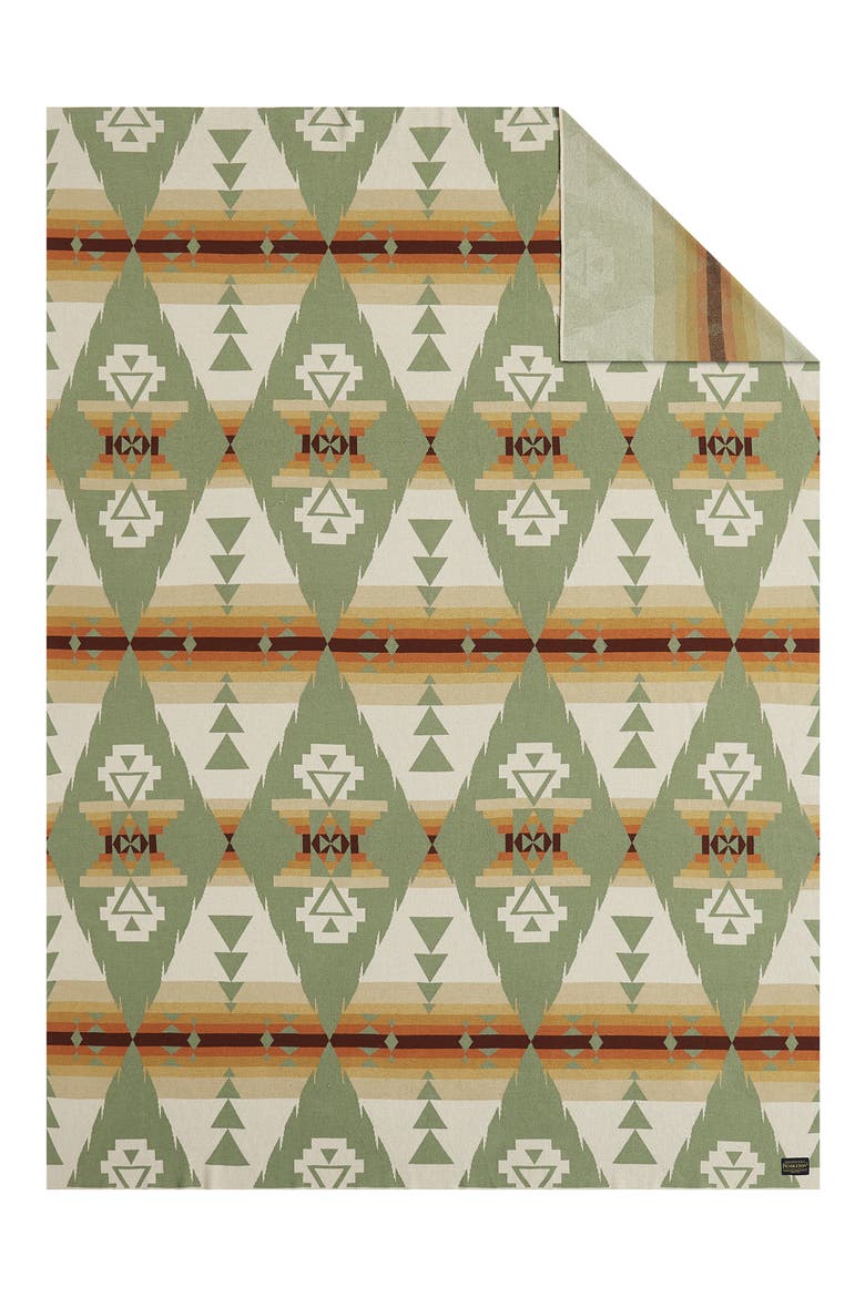Siskiyou Geo Print Throw Blanket, Alternate, color, SAGE