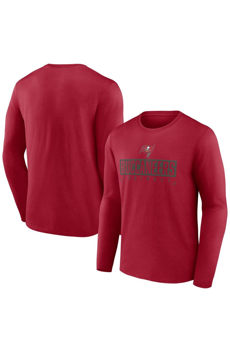 FANATICS Men's Fanatics Branded Red Tampa Bay Buccaneers Big & Tall Wordmark Long Sleeve T-Shirt, Alternate, color, 