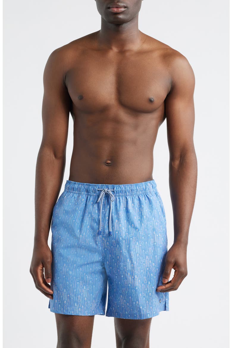 Tequila Seas Swim Trunks, Main, color, DUSK BLUE