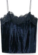 MANGO TEEN Velvet & Lace Camsiole