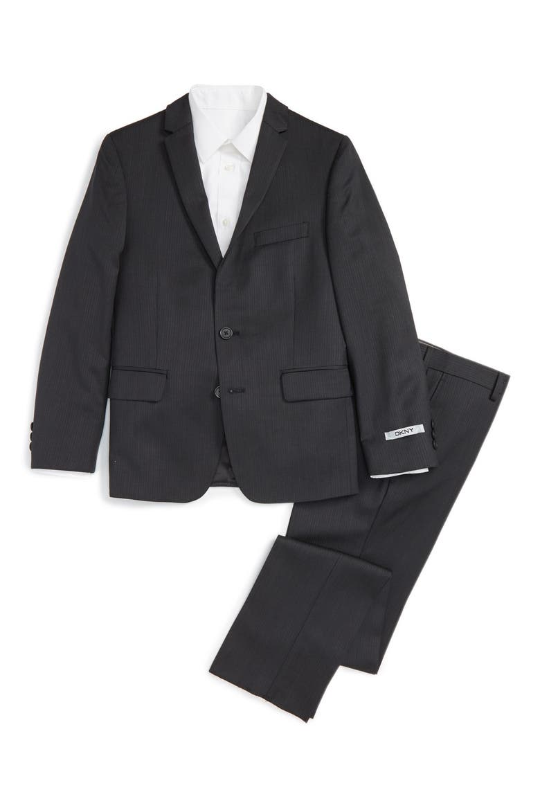 Neat Wool Suit, Main, color, BLACK